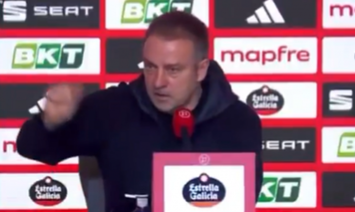 Hansi Flick POKAZAŁ jak wczoraj NARYSOWALI SPALONEGO przy golu Cubarsiego xD [VIDEO]